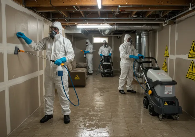 Basement Moisture Removal and Structural Drying process in Rock Hall, MD